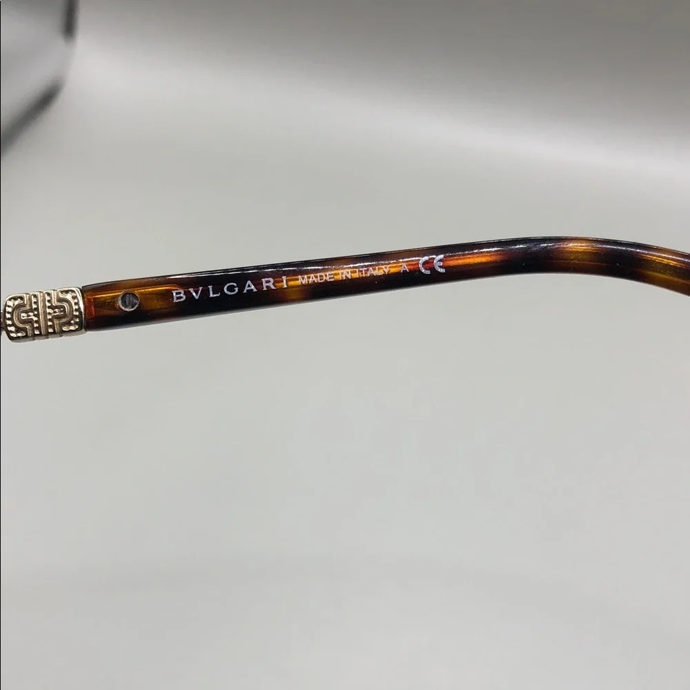 BVLGARI 4061 Brown Tortoise Rectangle Eyeglasses Glasses Frames 52-16-140 FLAW